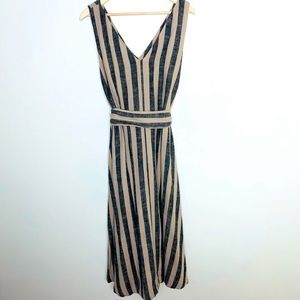 Striped linen Mango dress